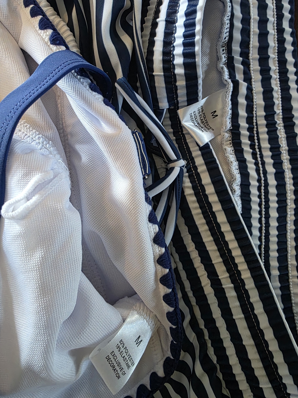 Striped Navy & White Swim Set - Two-Piece - Picture 3 of 3